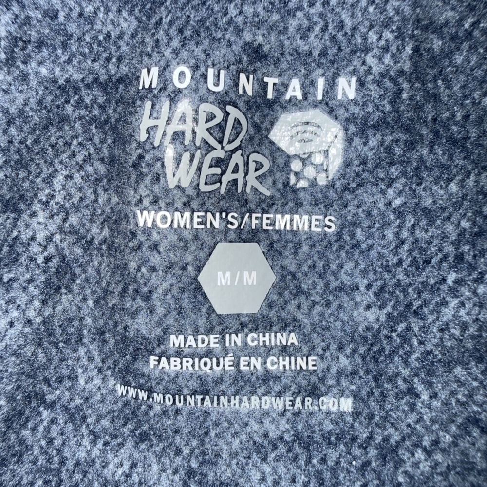 Mountain Hardwear Lampira Fleece Hooded Tunic Dress Women's M Blue Gray Grunge - Picture 4 of 9